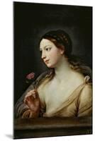 Guido Reni / 'Girl with a Rose', 1630-1635, Italian School, Oil on canvas, 81 cm x 62 cm, P00218.-GUIDO RENI-Mounted Poster