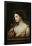 Guido Reni / 'Girl with a Rose', 1630-1635, Italian School, Oil on canvas, 81 cm x 62 cm, P00218.-GUIDO RENI-Framed Poster