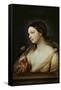 Guido Reni / 'Girl with a Rose', 1630-1635, Italian School, Oil on canvas, 81 cm x 62 cm, P00218.-GUIDO RENI-Framed Stretched Canvas