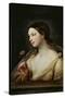 Guido Reni / 'Girl with a Rose', 1630-1635, Italian School, Oil on canvas, 81 cm x 62 cm, P00218.-GUIDO RENI-Stretched Canvas