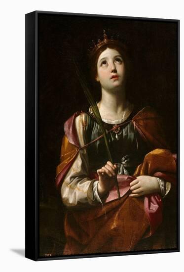 Guido Reni / 'Saint Catherine', ca. 1606, Italian School, Oil on canvas, 98 cm x 75 cm, P00230.-GUIDO RENI-Framed Stretched Canvas