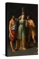 Guido Reni / 'The Martyrdom of Saint Apollonia', 1600-1603, Italian School, Copper, 28 cm x 20 c...-GUIDO RENI-Stretched Canvas