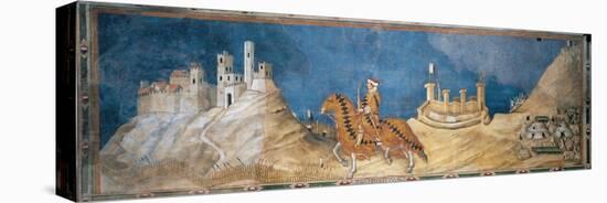 Guidoriccio da Fogliano at the Siege of Montemassi, Detail-Simone Martini Martini-Stretched Canvas