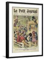 Guignol/De Chaque Côté de la Gravure, les Deux Célèbres Marionnettes Lyonna-null-Framed Giclee Print