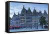 Guild houses in Main Market Square, Antwerp, Flanders, Belgium, Europe-Ian Trower-Framed Stretched Canvas