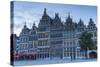 Guild houses in Main Market Square, Antwerp, Flanders, Belgium, Europe-Ian Trower-Stretched Canvas