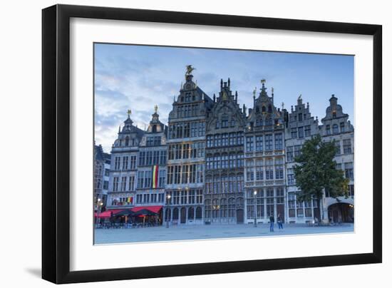 Guild houses in Main Market Square, Antwerp, Flanders, Belgium, Europe-Ian Trower-Framed Photographic Print