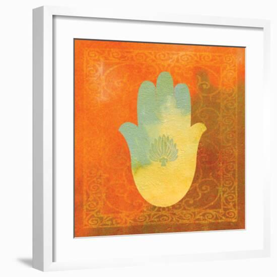 Guilded Hamsa II-null-Framed Art Print