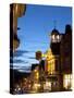 Guildford High Street and Guildhall at Dusk, Guildford, Surrey, England, United Kingdom, Europe-John Miller-Stretched Canvas