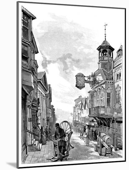 'Guildford: High Street, with the Town Hall', 1886-John Fulleylove-Mounted Giclee Print