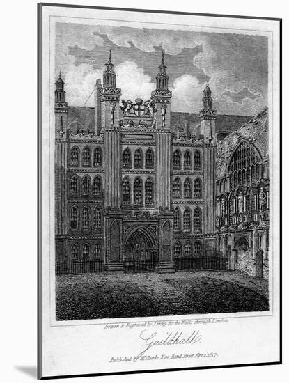 Guildhall, City of London, 1817-J Greig-Mounted Giclee Print