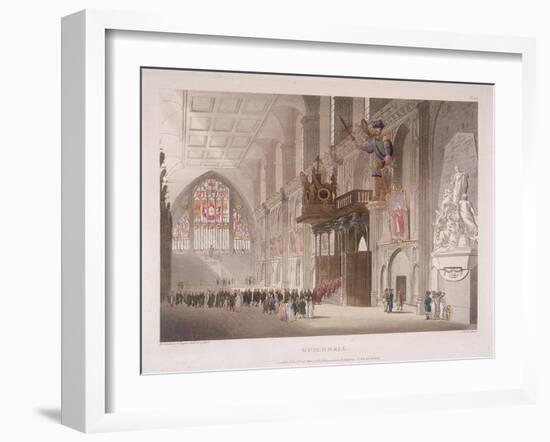 Guildhall, London, 1808-Augustus Charles Pugin-Framed Giclee Print