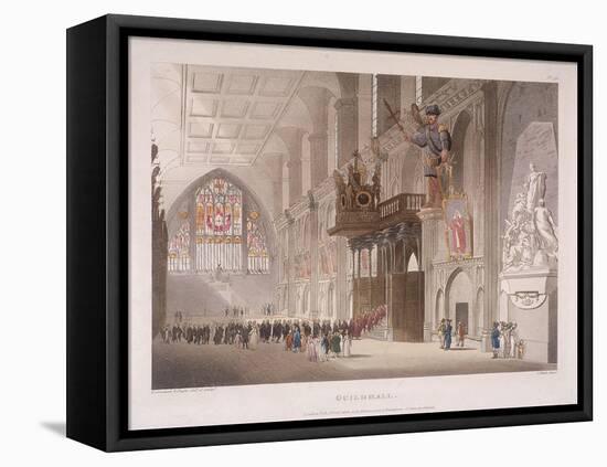 Guildhall, London, 1808-Augustus Charles Pugin-Framed Stretched Canvas