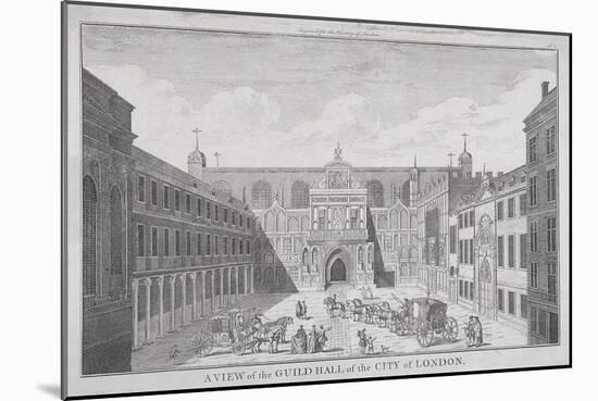 Guildhall, London, 1820-James B Allen-Mounted Giclee Print