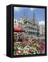 Guildhalls in the Grand Place, UNESCO World Heritage Site, Brussels, Belgium, Europe-Christian Kober-Framed Stretched Canvas