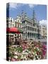 Guildhalls in the Grand Place, UNESCO World Heritage Site, Brussels, Belgium, Europe-Christian Kober-Stretched Canvas
