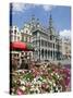 Guildhalls in the Grand Place, UNESCO World Heritage Site, Brussels, Belgium, Europe-Christian Kober-Stretched Canvas