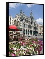 Guildhalls in the Grand Place, UNESCO World Heritage Site, Brussels, Belgium, Europe-Christian Kober-Framed Stretched Canvas