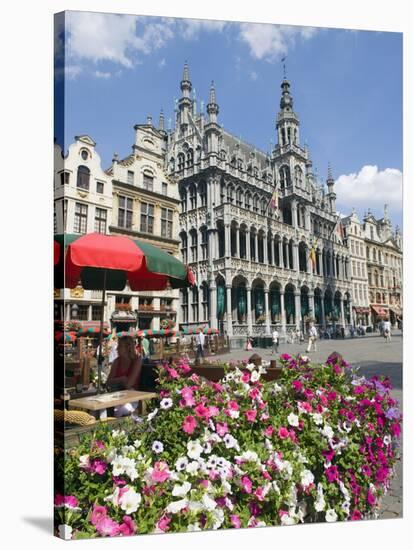 Guildhalls in the Grand Place, UNESCO World Heritage Site, Brussels, Belgium, Europe-Christian Kober-Stretched Canvas