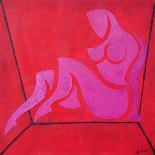 Study of Figure in Cubic Space Pink Version-Guilherme Pontes-Giclee Print
