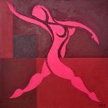 Study of Figure in Cubic Space Pink Version-Guilherme Pontes-Giclee Print