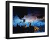 Guilin Cave, Floodlit Stalactites and Stalagmites, China-Dominic Harcourt-webster-Framed Photographic Print