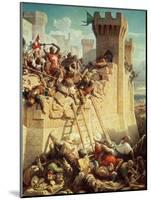 Guillaume De Clermont Defending Ptolemais (Acre) in 1291, 1845-Dominique Louis Papety-Mounted Giclee Print