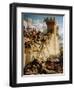 Guillaume De Clermont Defending the Walls at the Siege of Acre, 1291-Dominique Papety-Framed Giclee Print