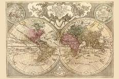 World Map Prepared for Then French King-Guillaume De Lisle-Mounted Art Print