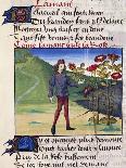 The Lover with the Rose in His Hand, Miniature from the Allegorical Poem Romance of the Rose-Guillaume De Lorris-Mounted Giclee Print