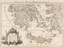 Map of Southern Italy, Corsica, and Sardinia known in Ancient Times as Great Greece or Magnia…-Guillaume Delisle-Stretched Canvas