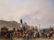 Carnival at Pont Neuf, 1830-Guillaume Frederic Ronmy-Giclee Print