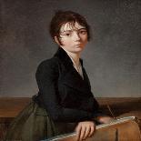 Girl with Portfolio, C.1799 (Oil on Canvas)-Guillaume Lethiere-Giclee Print