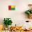 Guinea-Bissau Flag Design with Wood Patterning - Flags of the World Series-Philippe Hugonnard-Art Print displayed on a wall