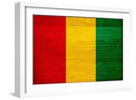 Guinea Flag Design with Wood Patterning - Flags of the World Series-Philippe Hugonnard-Framed Art Print