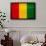 Guinea Flag Design with Wood Patterning - Flags of the World Series-Philippe Hugonnard-Framed Art Print displayed on a wall