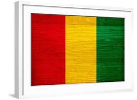 Guinea Flag Design with Wood Patterning - Flags of the World Series-Philippe Hugonnard-Framed Art Print