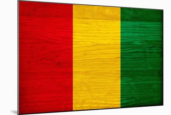 Guinea Flag Design with Wood Patterning - Flags of the World Series-Philippe Hugonnard-Mounted Art Print