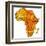 Guinea on Actual Map of Africa-michal812-Framed Art Print