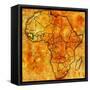 Guinea on Actual Map of Africa-michal812-Framed Stretched Canvas