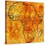 Guinea on Actual Map of Africa-michal812-Stretched Canvas