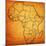 Guinea on Actual Map of Africa-michal812-Mounted Art Print