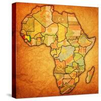 Guinea on Actual Map of Africa-michal812-Stretched Canvas