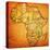 Guinea on Actual Map of Africa-michal812-Stretched Canvas