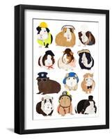 Guinea Pig Working Hr-Hanna Melin-Framed Giclee Print