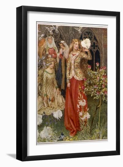 Guinevere and Her Ladies-In- Waiting in the Golden Days-Eleanor Fortescue Brickdale-Framed Photographic Print