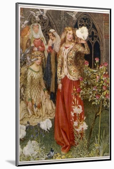 Guinevere and Her Ladies-In- Waiting in the Golden Days-Eleanor Fortescue Brickdale-Mounted Photographic Print