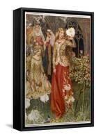 Guinevere and Her Ladies-In- Waiting in the Golden Days-Eleanor Fortescue Brickdale-Framed Stretched Canvas