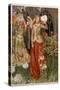 Guinevere and Her Ladies-In- Waiting in the Golden Days-Eleanor Fortescue Brickdale-Stretched Canvas