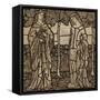 Guinevere and Iseult: Cartoon for Stained Glass-William Morris-Framed Stretched Canvas